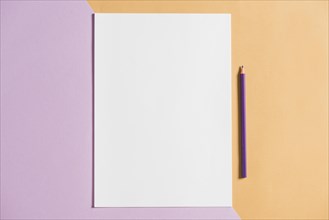 White paper with pencil colored background