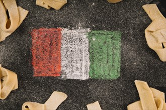 Italian flag pasta