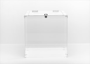 Front view transparent ballot box