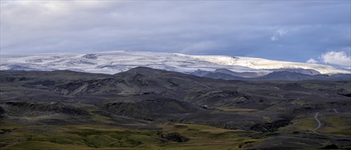 View of Myrdalsjoekull glacier