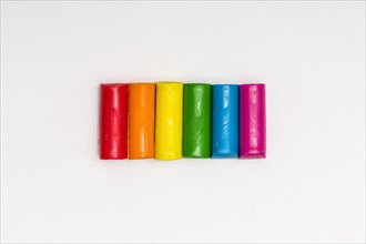 Multicolored plasticine sticks