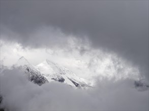 Snow-covered Alpine peaks
