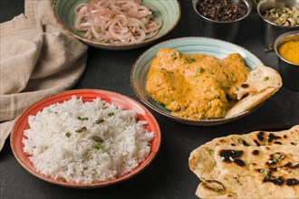 Indian food arrangement