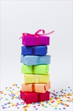 Rainbow gifts birthday party