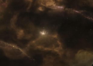 Galaxy night landscape