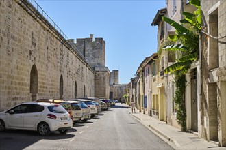 Street and city wall of Aigues-Mortes
