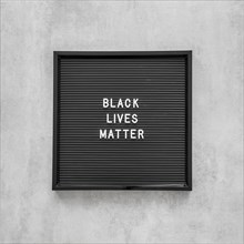 Black lives matter with frame