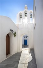 Archway with bells of the Greek Orthodox Chapel of Agios Antonios