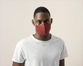 Portrait man wearing face mask