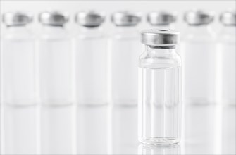 Preventive coronavirus vaccine bottles arrangement