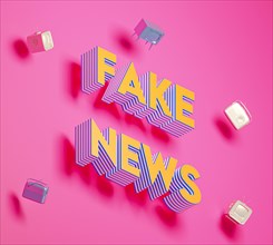 Fake news with shiny cubes