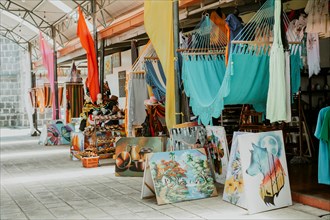 Local market of handicrafts and handmade products in Masaya Nicaragua. Cultural market and handicraft of Masaya