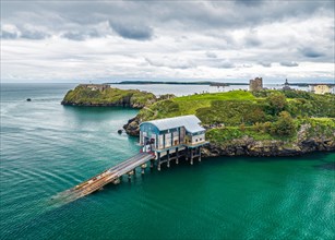RNLI Tenby Lifeboat Station from a drone