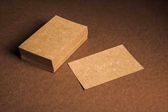 Mockup blank cardboard business cards