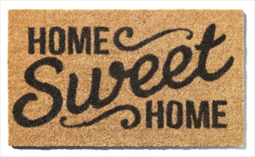 Home sweet home doormat isolated on a white background