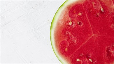 Close up sliced watermelon with white background