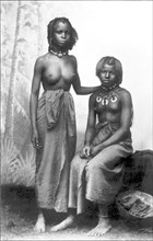 Two girls from the French Sudan in typical dress