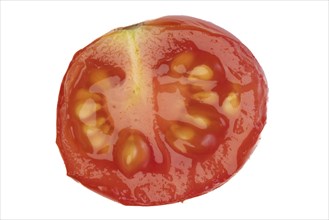 Cross section of a cocktail tomato