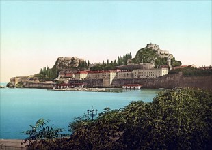 Citadel and harbor in Corfu