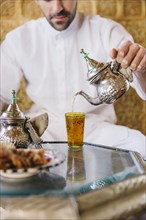 Muslim man arab restaurant