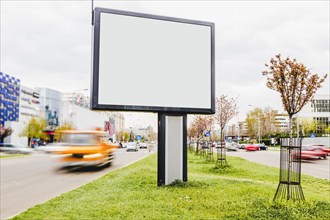 Blank billboard roadside