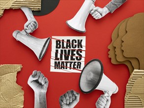 Black lives matter people protesting