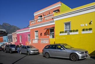 Colourful house facades in De Waal Street