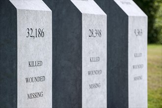 Pillars showing the numbers of the killed