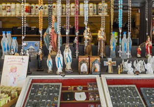 Shop selling religious souvenirs and rosaries near the Basilica of Scherpenheuvel