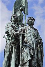 Statue of Jan Breydel and Pieter De Coninck at the Market square