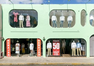 Clothing shop advertising for 50% discounted prices