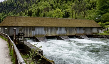Small water weir at Koenigssee