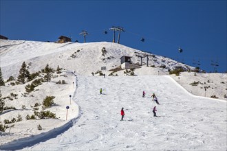 Upper sports slope in the Grubigstein ski area