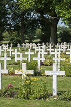 Crosses of French graves at the Lijssenthoek Military Cemetery