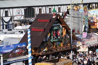 Oktoberfest view from the Ferris wheel on Festwiese Munich Bavaria