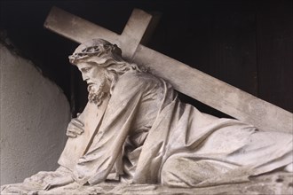 Christ prone on the ground with the Cross on his shoulder. Bamberg