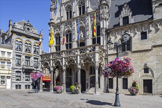 Neo-Gothic city hall in the city Mechelen