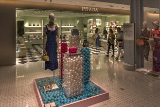 Prada bag department at the exclusive department stores' La Samaritaine