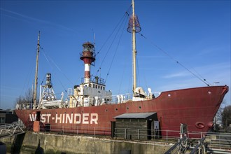 The lightship Westhinder II at the Seafront Maritime Theme Park in Zeebrugge