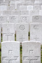British graves at the Lijssenthoek Military Cemetery