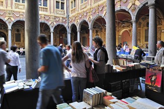 Second-hand book market in the inner court of the Vieille Bourse