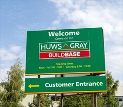 Sign for Huws Gray Buildbase centre