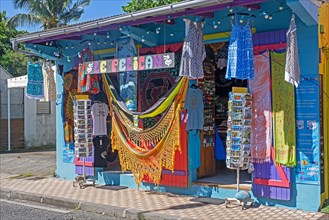 Souvenir shop in the village Deshaies on the northwest coast of Basse-Terre Island