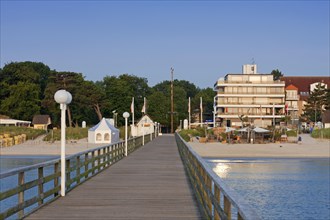 Tourist flats and wooden pier