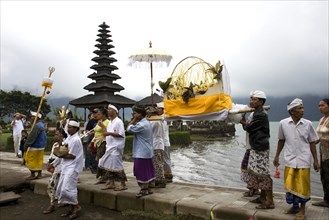 Procession in Temple by the Lake