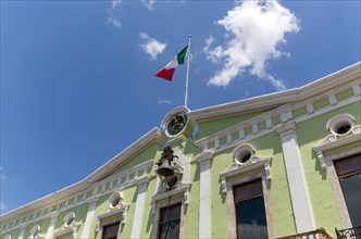 Mexican flag flying