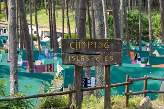 Tents in campsite