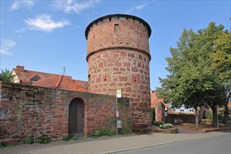 Zuckmantelturm built in 1451 with historic town wall and town fortifications