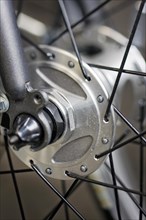 Close up of hub and spokes