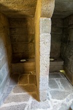 Toilets inside historic medieval Soutomaior castle